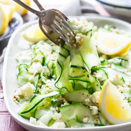Raw Zucchini Ribbon Salad - Recipe photo by healthy seasonal recipes