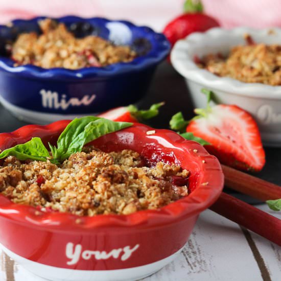 Strawberry Rhubarb Crisp - Recipe photo by Girl Heart Food