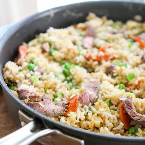Garlic Beef Fried Rice - Recipe photo by FunnyLoveLindsay