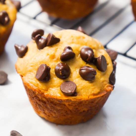 Peanut Butter Banana Muffins - Recipe photo by Thisisnotdietfood