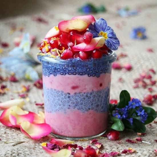 Unicorn Chia Parfait - Recipe photo by breakfastwithflowers