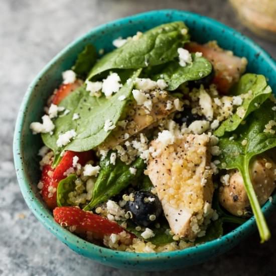 Strawberry Spinach Quinoa Salad - Recipe photo by sweetpeasandsaffron