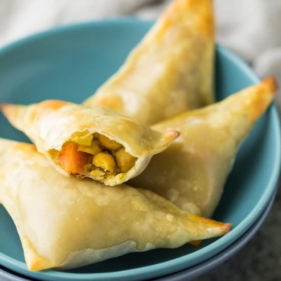 Baked Cauliflower Chickpea Samosas - Recipe photo by sweetpeasandsaffron
