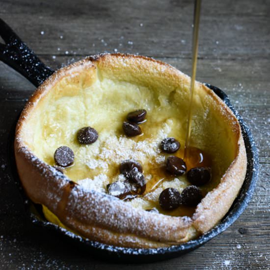 Chocolate Chip Dutch Baby Pancake - Recipe photo by SouthernParm