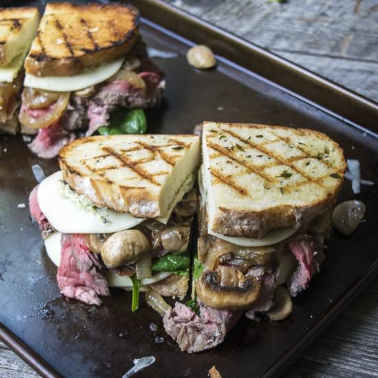 Steak Sandwiches with Pesto Mayo - Recipe photo by thehungrywaitress