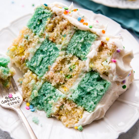 Checkerboard Cake - Recipe photo by sallysbakingaddiction