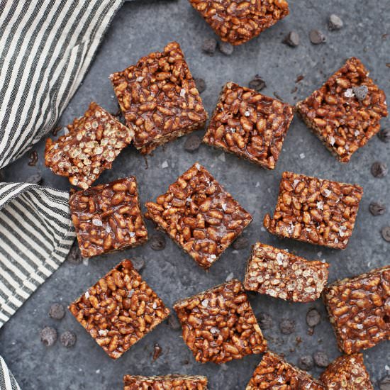 Chocolate Rice Krispies Treats - Recipe photo by onelovelylife