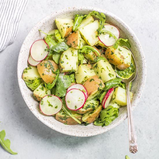 Dairy-Free Pesto Potato Salad - Recipe photo by food by mars