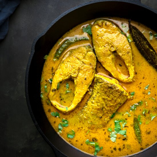 Fish In Mustard Gravy - Recipe photo by cubesnjuliennes