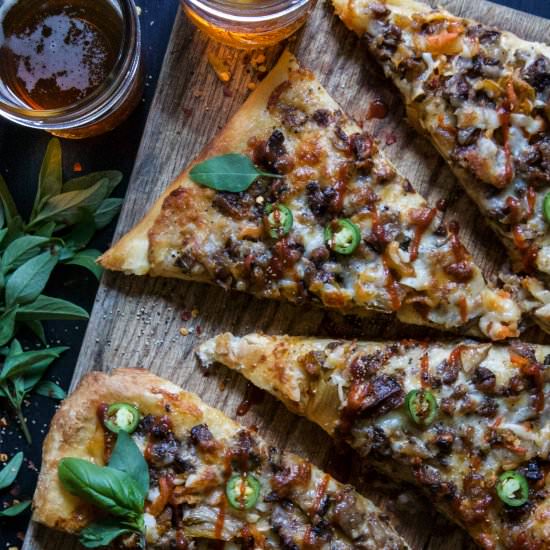 Sriracha Beef Short Rib Pizza - Recipe photo by griermountain