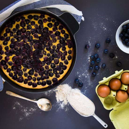 Lemon Blueberry Clafoutis - Recipe photo by thehealthycook