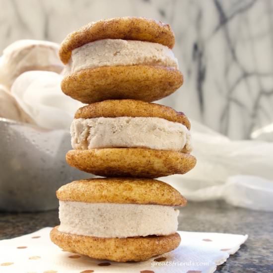 Snickerdoodle Ice Cream Sandwiches - Recipe photo by Great 8 Friends