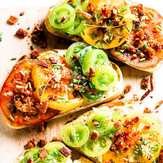 Heirloom Tomato Toast - Recipe photo by saltpepperskillet