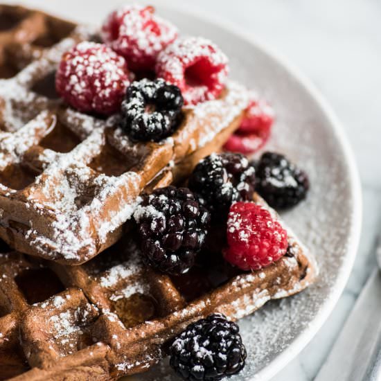 Chili Chocolate Waffles - Recipe photo by isabeleats