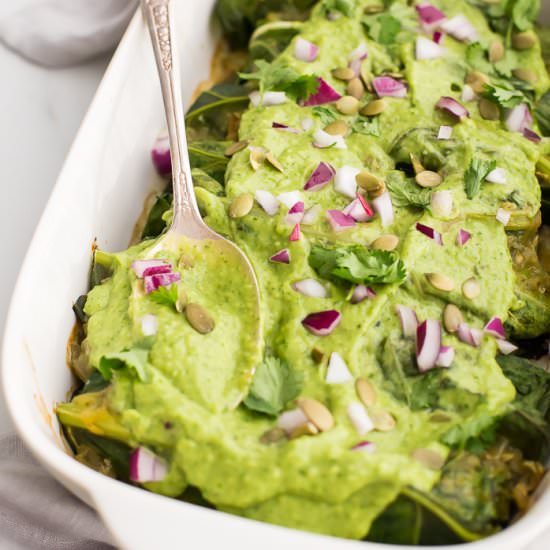Whole30 Enchiladas w/ Avocado Sauce - Recipe photo by 40aprons