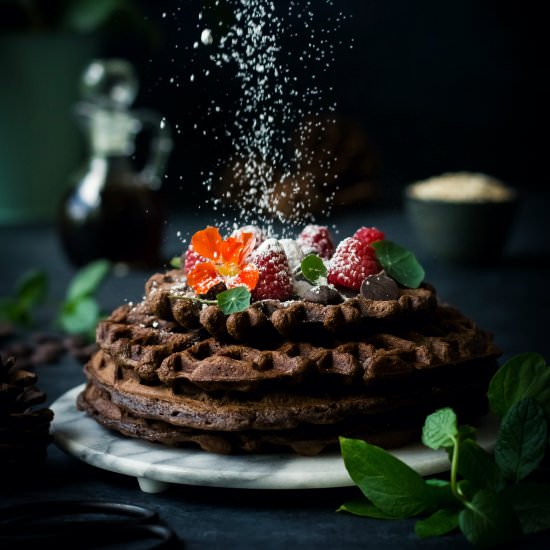 Chocolate Sweet Potato Waffles - Recipe photo by loveisinmytummy