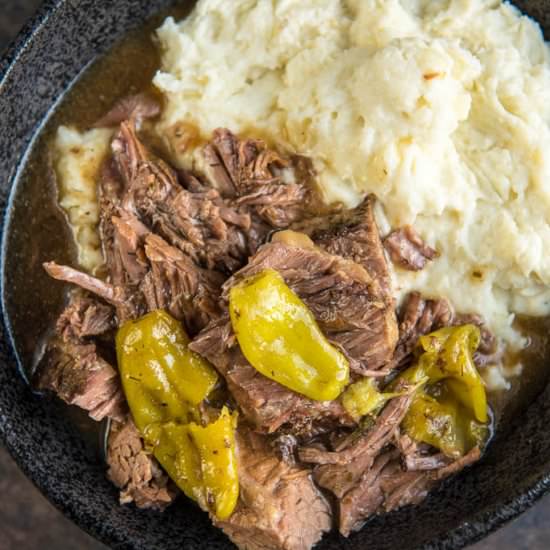 Slow Cooker Mississippi Pot Roast - Recipe photo by slowcookergourmet