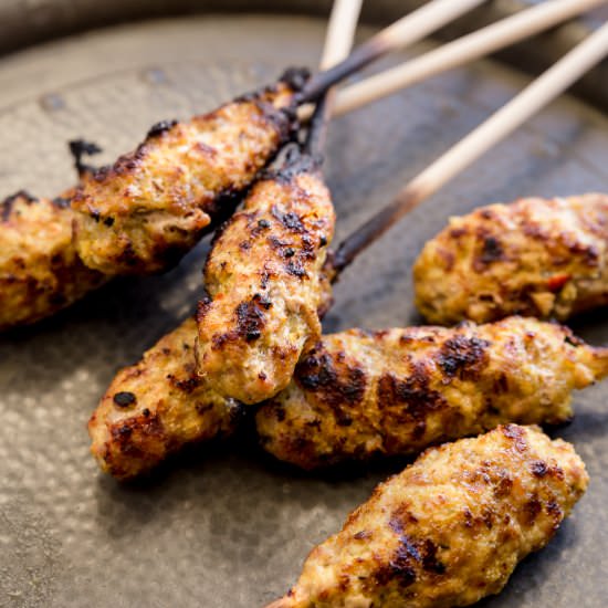 Sate Lilit – Balinese Pork Satays - Recipe photo by Wandercooks