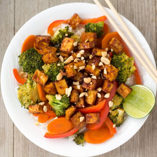 Caramelized Tofu Stir-Fry - Recipe photo by thefoodieeats
