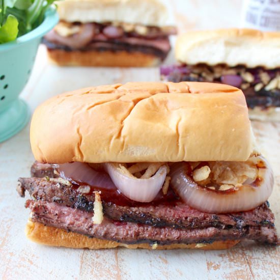 Coffee Rubbed BBQ Steak Sandwich - Recipe photo by Whitney Bond