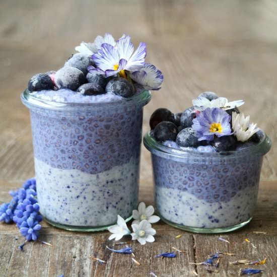 Blue Chia Pudding - Recipe photo by breakfastwithflowers
