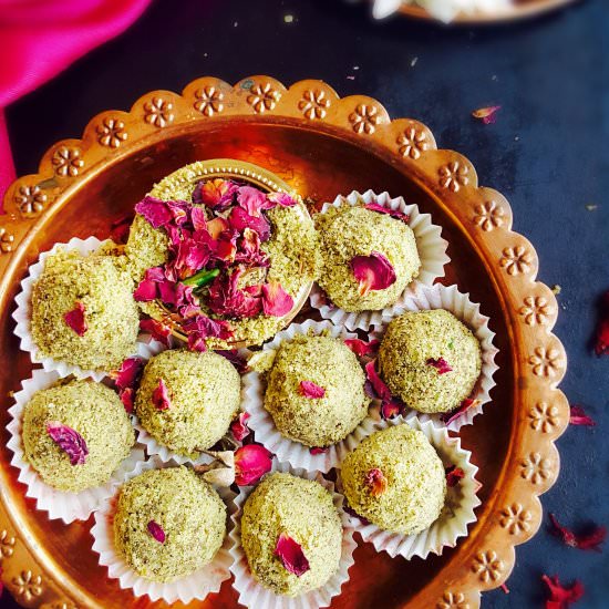 Pista Gulkand Laddu - Recipe photo by My Tryst With Food And Travel