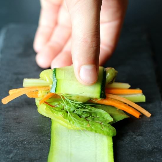 Low Carb Zucchini Roll Ups - Recipe photo by Garden in the kitchen