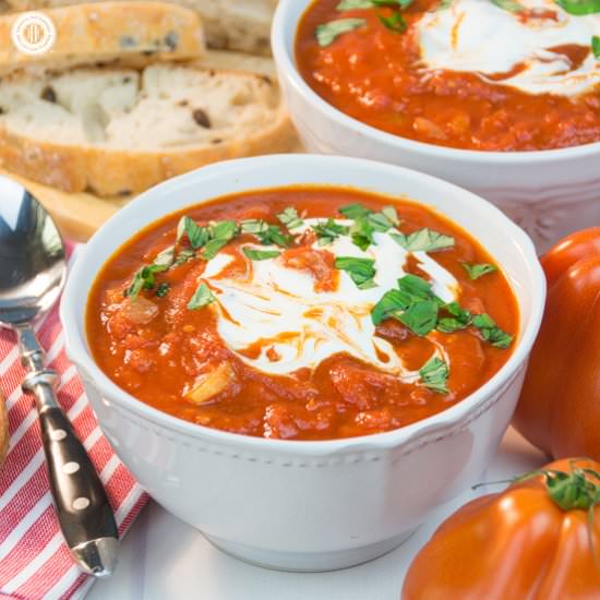 Summer Tomato Soup - Recipe photo by Country Hill Cottage