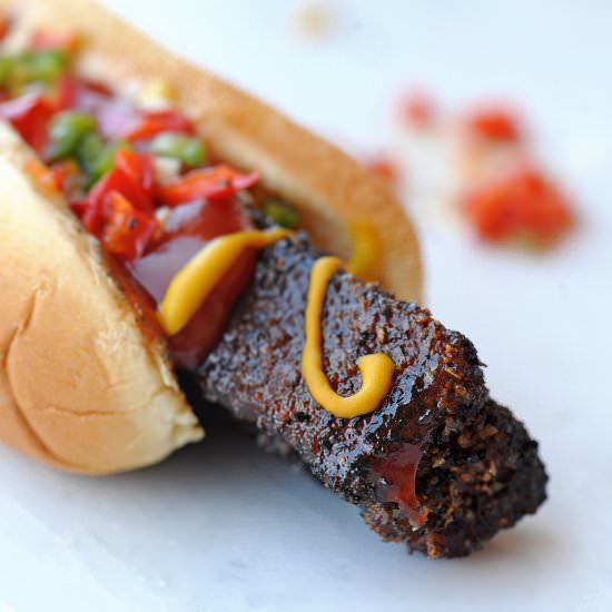 Pork Belly Hot Dogs - Recipe photo by girlscangrill