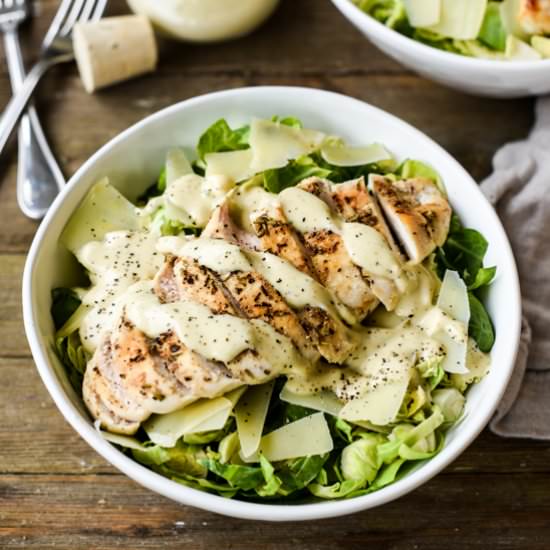 Brussel Sprout Caesar Salad - Recipe photo by SouthernParm