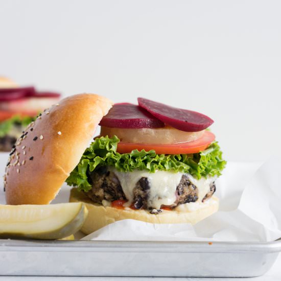 Black Bean Burgers with Brioche Bun - Recipe photo by cloudykitchen