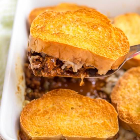 Cheesy Sloppy Joe Casserole - Recipe photo by Family Food on the Table