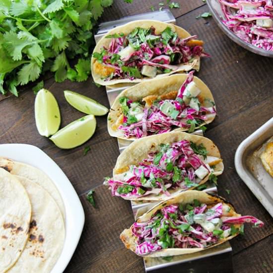 Zesty Fish Tacos & Cucumber Slaw - Recipe photo by sumptuousliving
