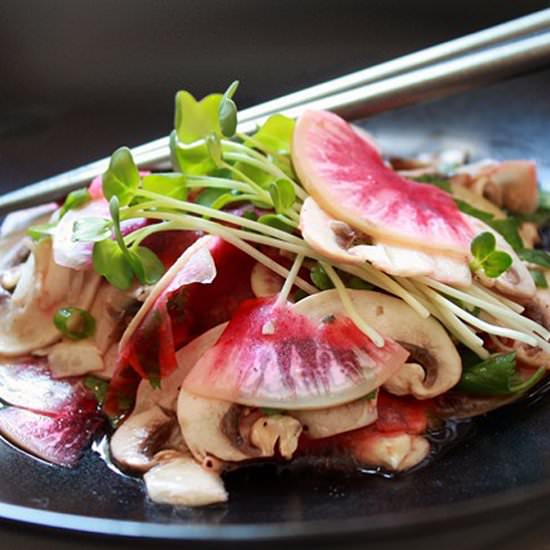 Mushroom & Radish Salad - Recipe photo by asiancaucasian