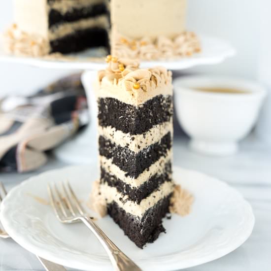 Black Cocoa Chocolate Espresso Cake - Recipe photo by The Sugar Coated Cottage