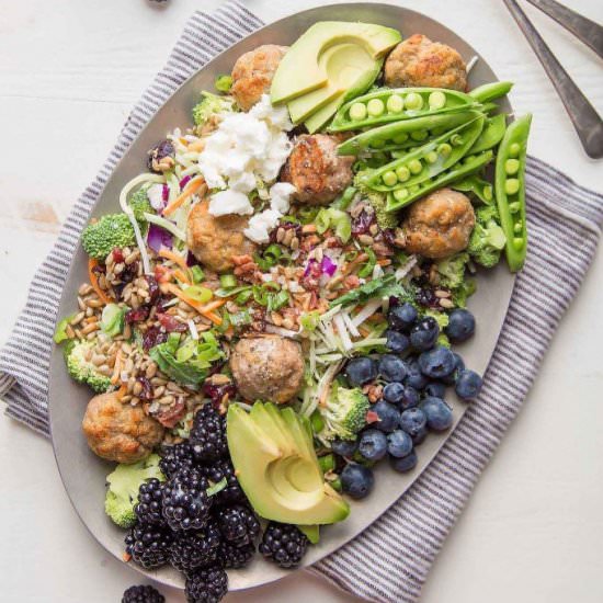Turkey Meatball Salad - Recipe photo by platingsandpairings