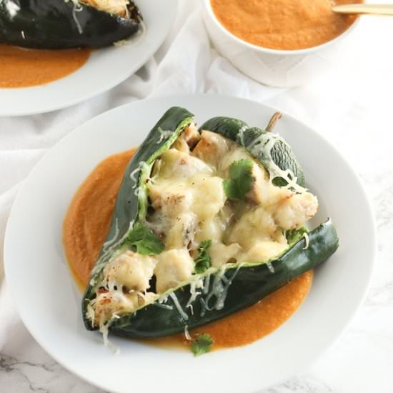 Grilled Chicken Chile Rellenos - Recipe photo by Lively Table