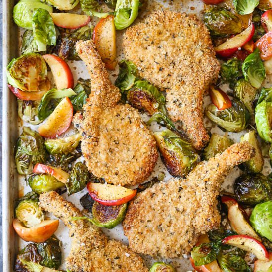 Sheet Pan Shake and Bake Pork Chops - Recipe photo by damndelicious