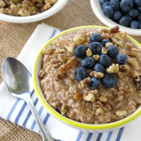 Steel Cut Oatmeal in Crock Pot - Recipe photo by DinnerMom
