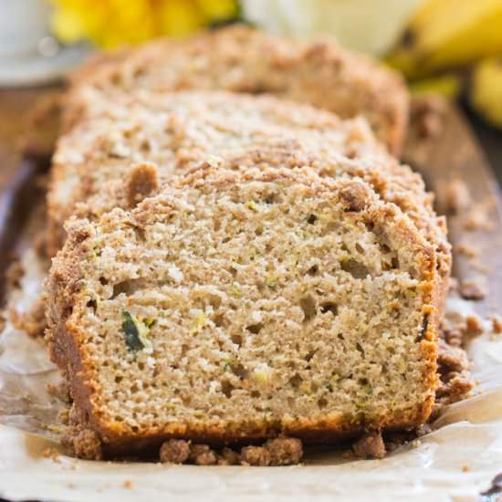 Zucchini Banana Bread - Recipe photo by thegoldlininggirl