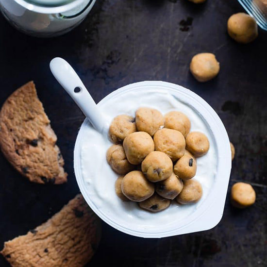 Single Serve Cookie Dough Dip - Recipe photo by foodfaithfitness