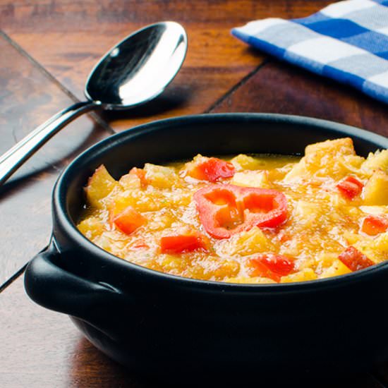 Peach and Chipotle Gazpacho - Recipe photo by kitchenriffs