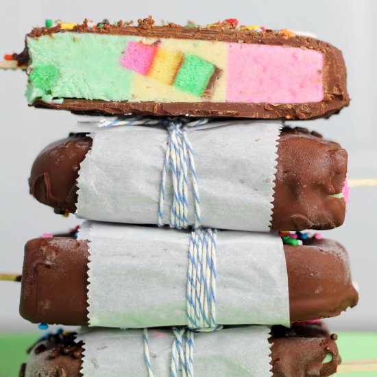 Rainbow Cookie Popsicles - Recipe photo by sheri silver