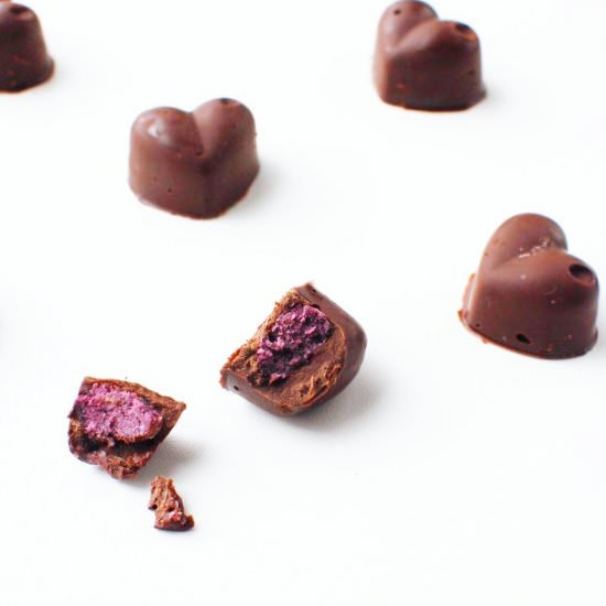 Vegan Chocolate Hearts - Recipe photo by holisticrendezvous
