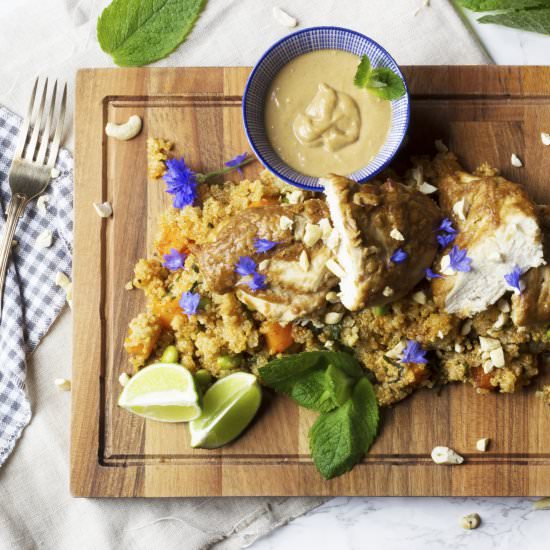 Chicken Satay with Quinoa Salad - Recipe photo by Properfoodie