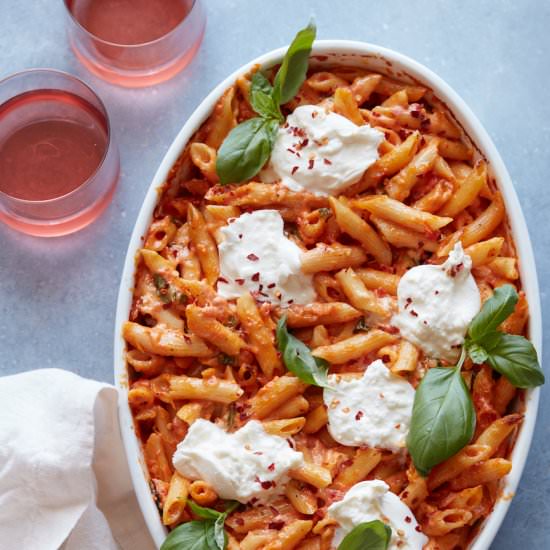 Penne with Five Cheeses - Recipe photo by gdalkin