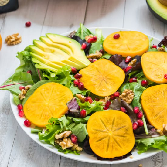 Simple Persimmon Pomegranate Salad - Recipe photo by WhittyPaleo