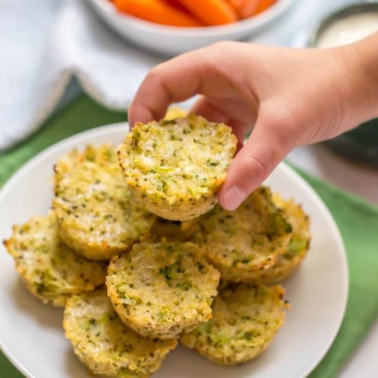 Broccoli Cheese Quinoa Bites - Recipe photo by Family Food on the Table