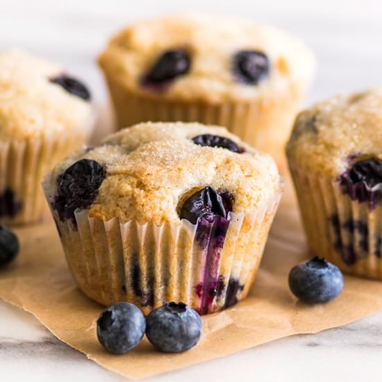 Small-batch Blueberry Muffins - Recipe photo by BakingMischief