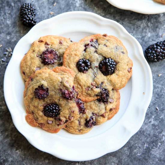 Blackberry Lavender Choc Chip Cookie - Recipe photo by trialandeater